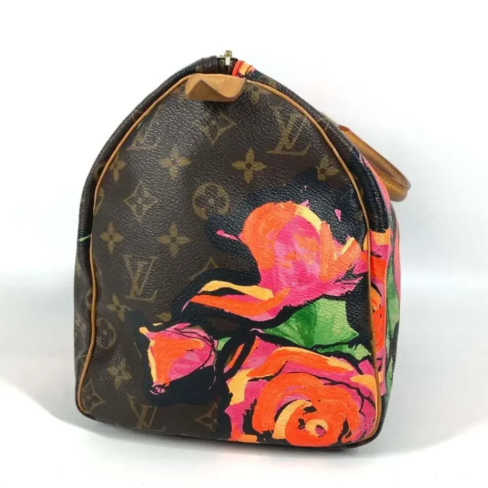 LOUIS VUITTON Authentic Brown Monogram Canvas Speedy 30 Boston Bag